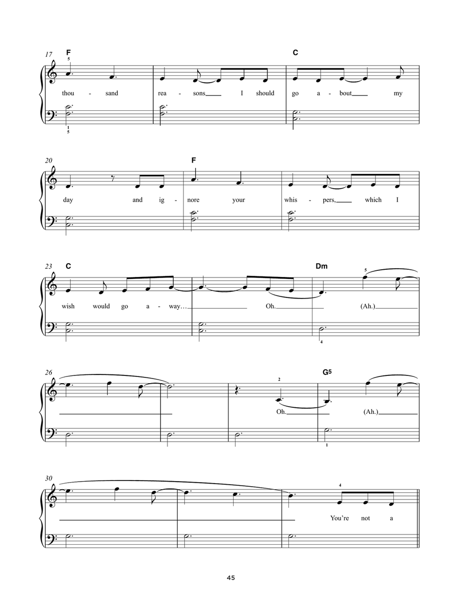 Into The Unknown (from Disney's Frozen 2) Easy Piano scores gallery preview page 2