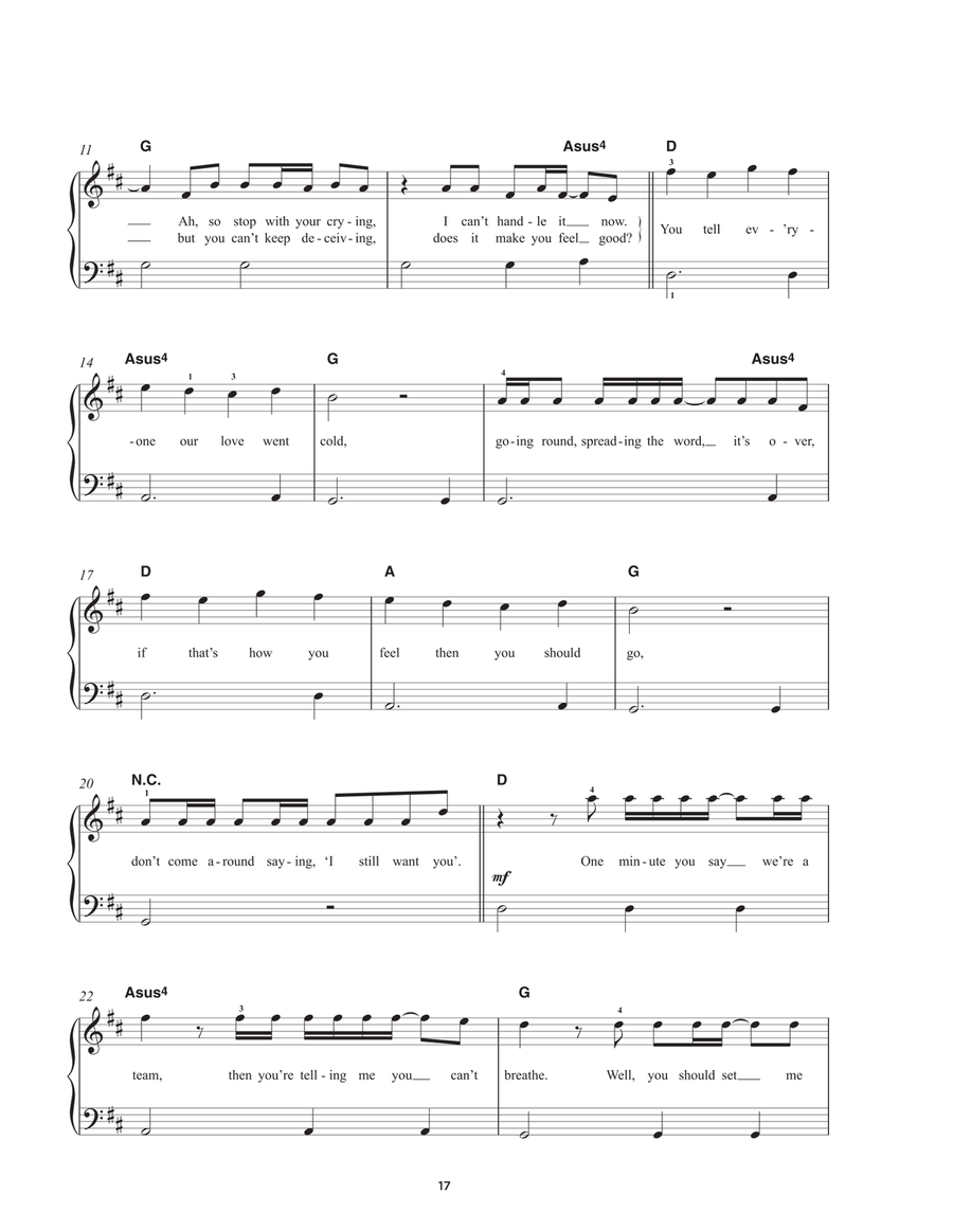If You're Over Me If You're Over Me Easy Piano scores gallery preview page 2