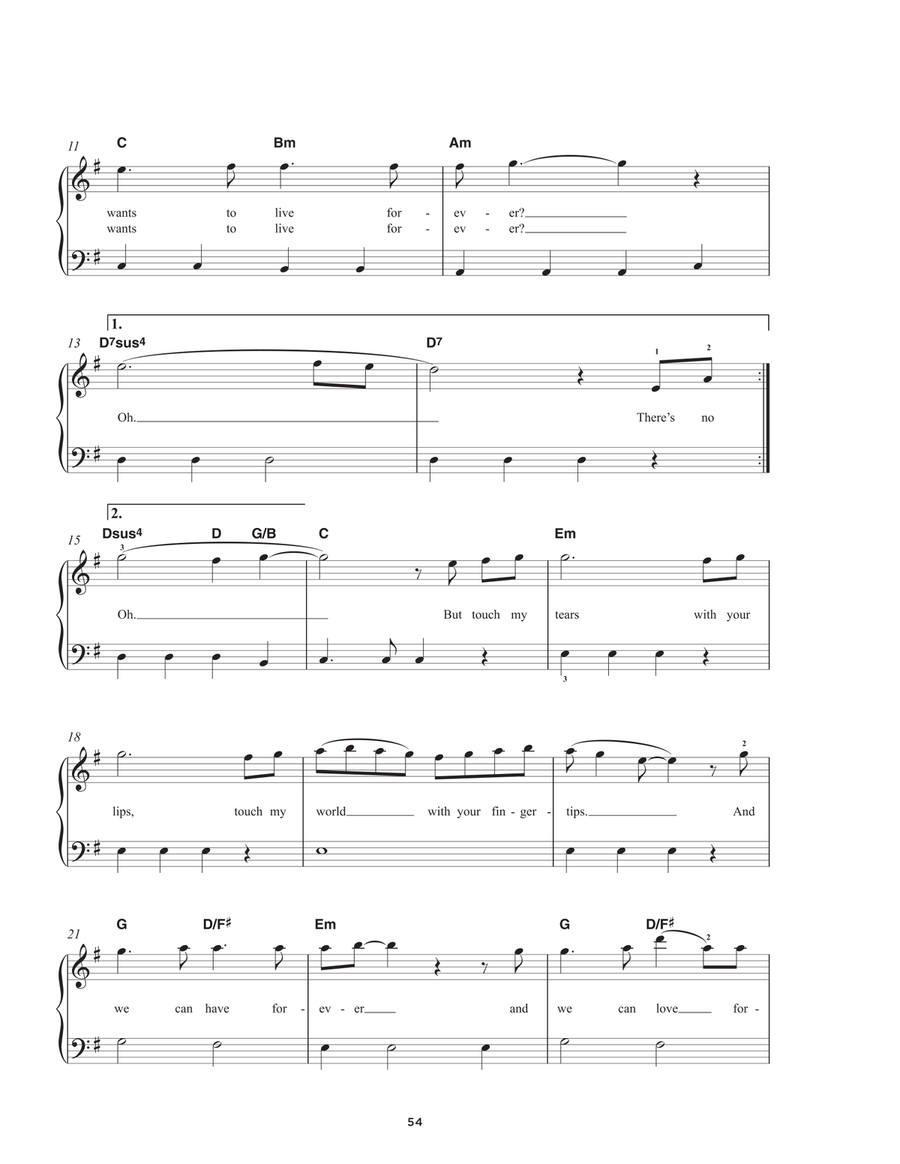 Who Wants To Live Forever Easy Piano scores gallery preview page 2