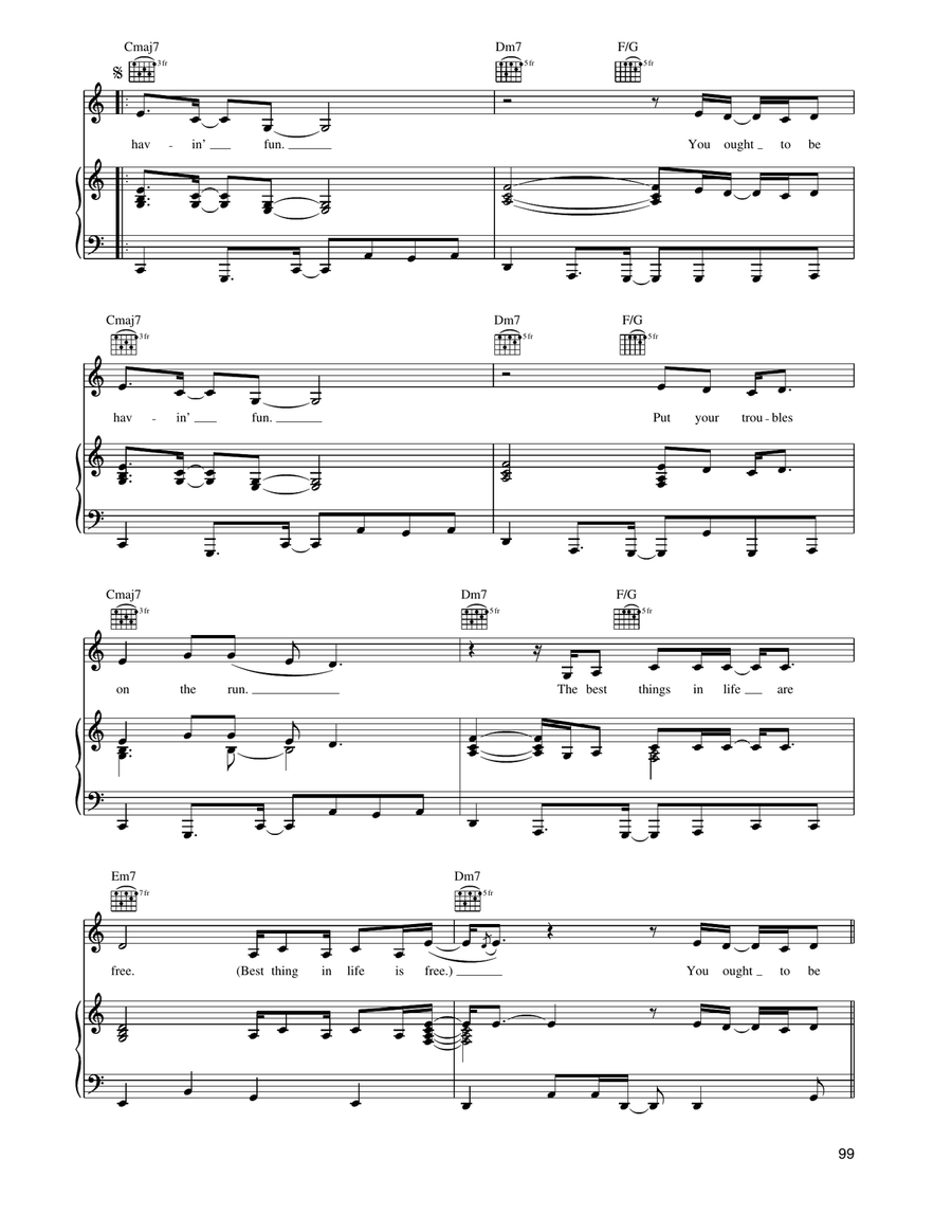 You Ought To Be Havin' Fun Piano, Vocal, Guitar scores gallery preview page 2
