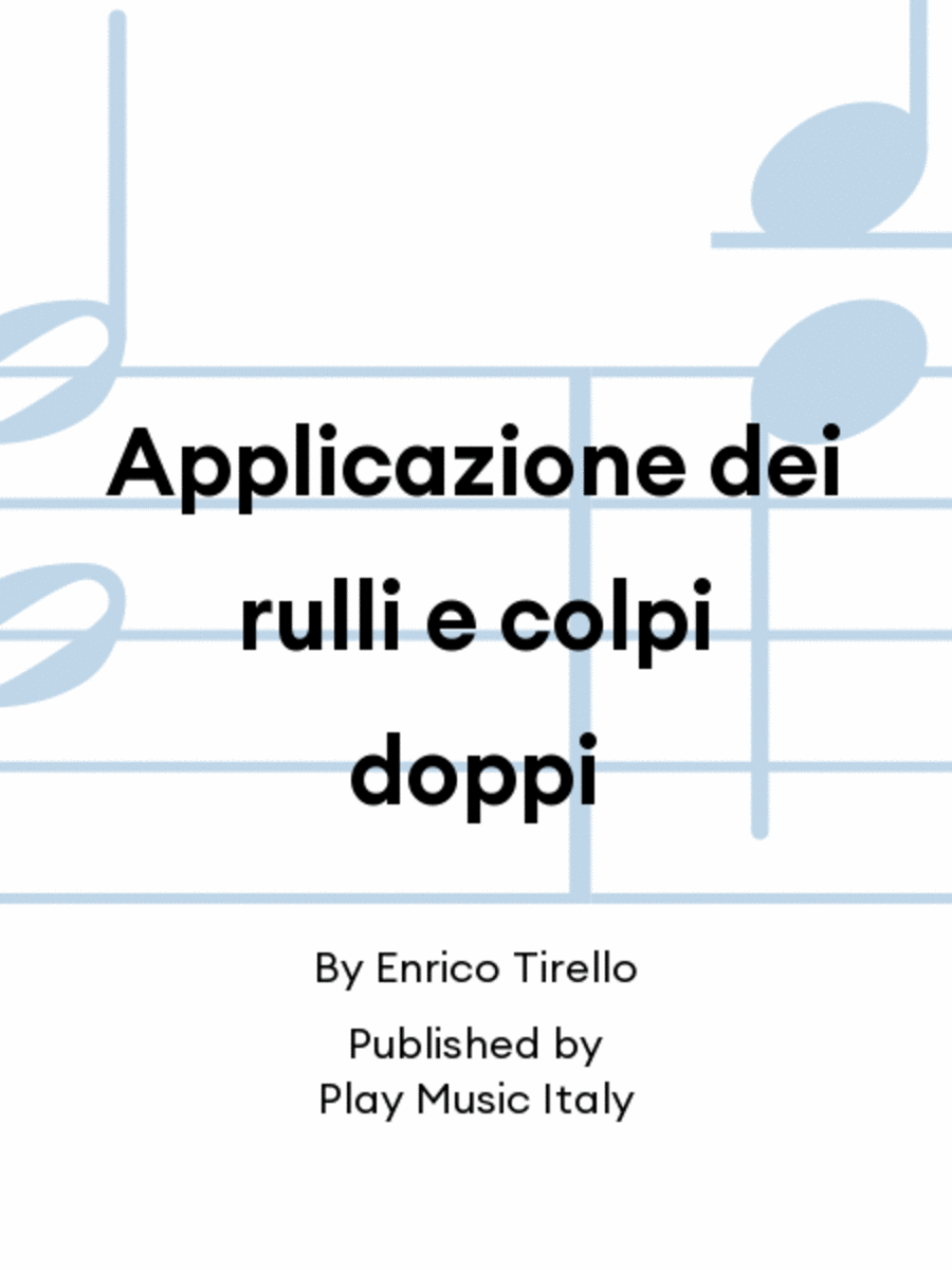 Applicazione dei rulli e colpi doppi Percussion scores gallery preview page 1