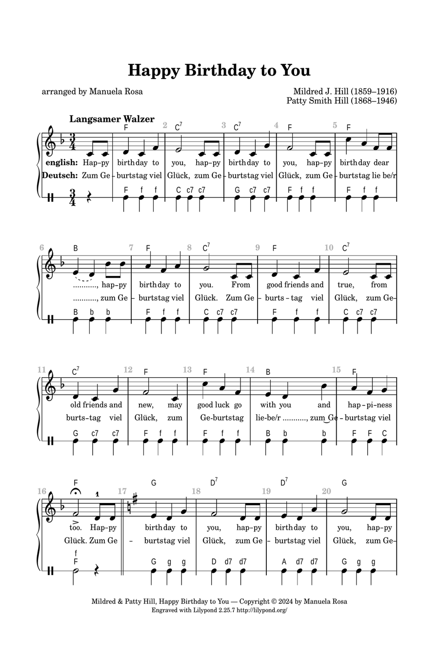 Happy Birthday to You (accordion) Accordion scores gallery preview page 5