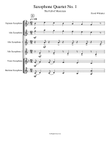 Saxophone Quartet No. 1 - Score Only