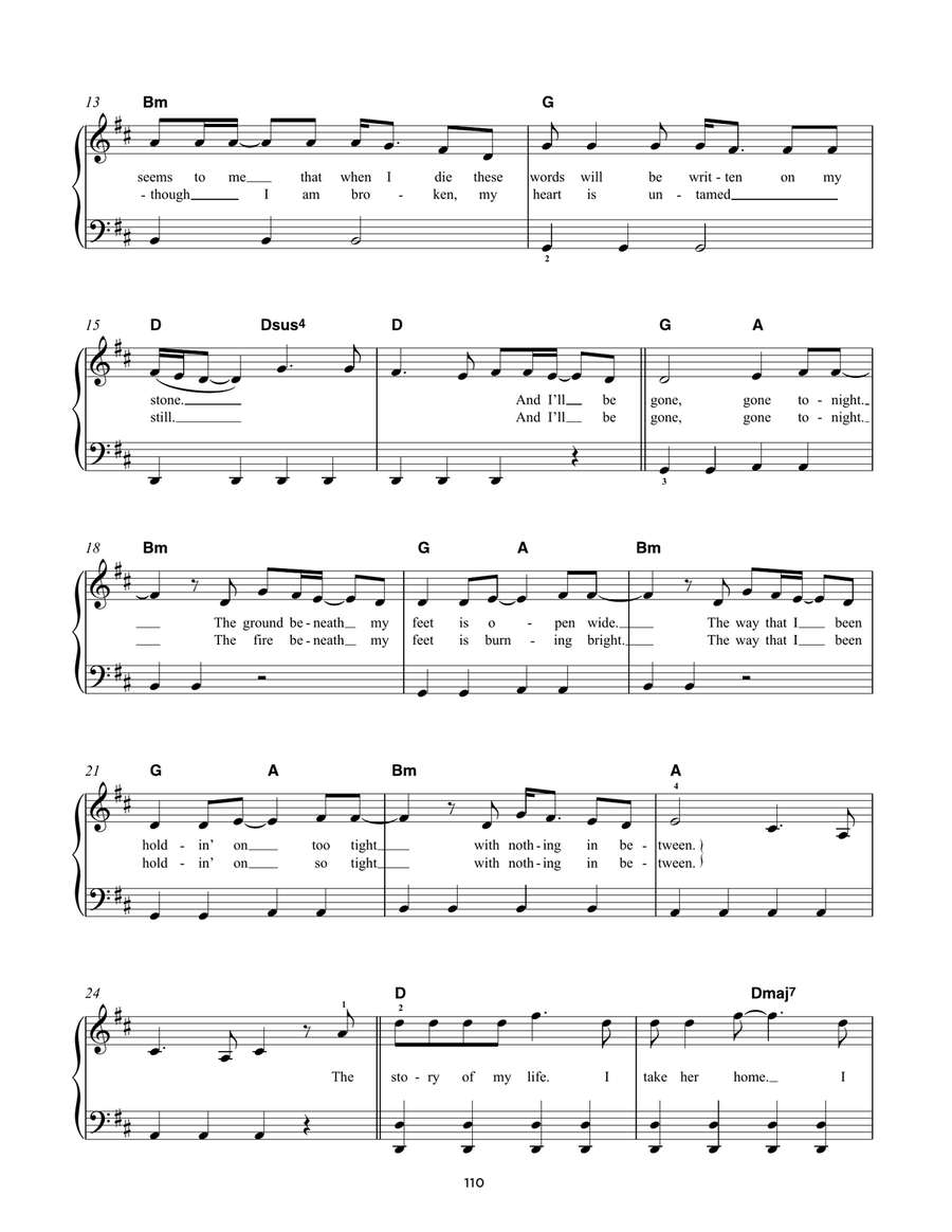 Story Of My Life Story Of My Life Easy Piano scores gallery preview page 2