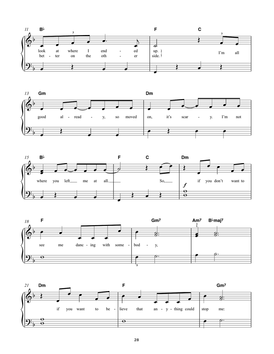 Don't Start Now Don't Start Now Easy Piano scores gallery preview page 2