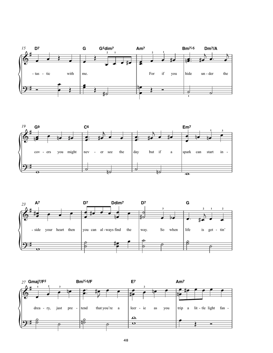 Trip A Little Light Fantastic (from Mary Poppins Returns) Easy Piano scores gallery preview page 2