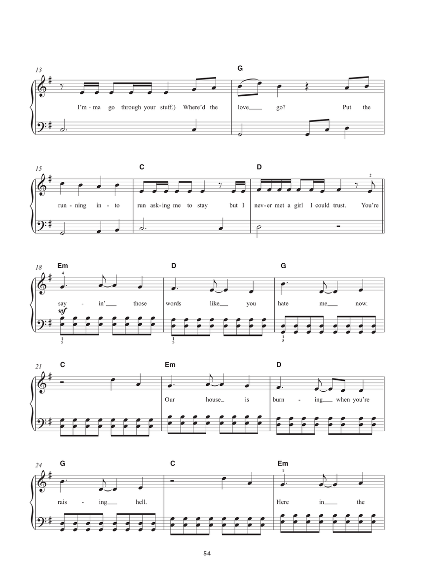 Thunderclouds Easy Piano scores gallery preview page 2