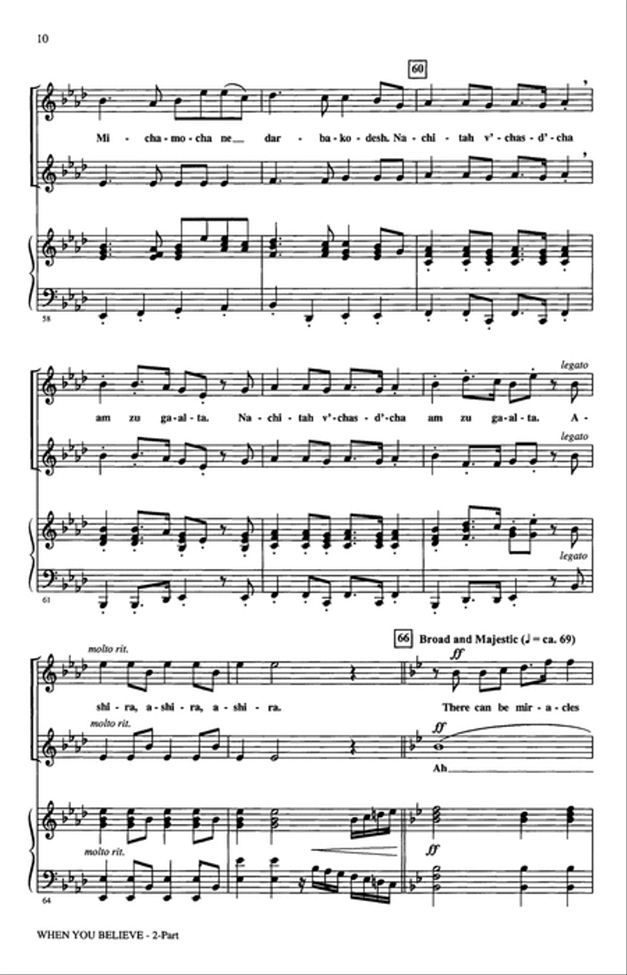 When You Believe (from The Prince Of Egypt) (arr. Audrey Snyder) 2-Part scores gallery preview page 8