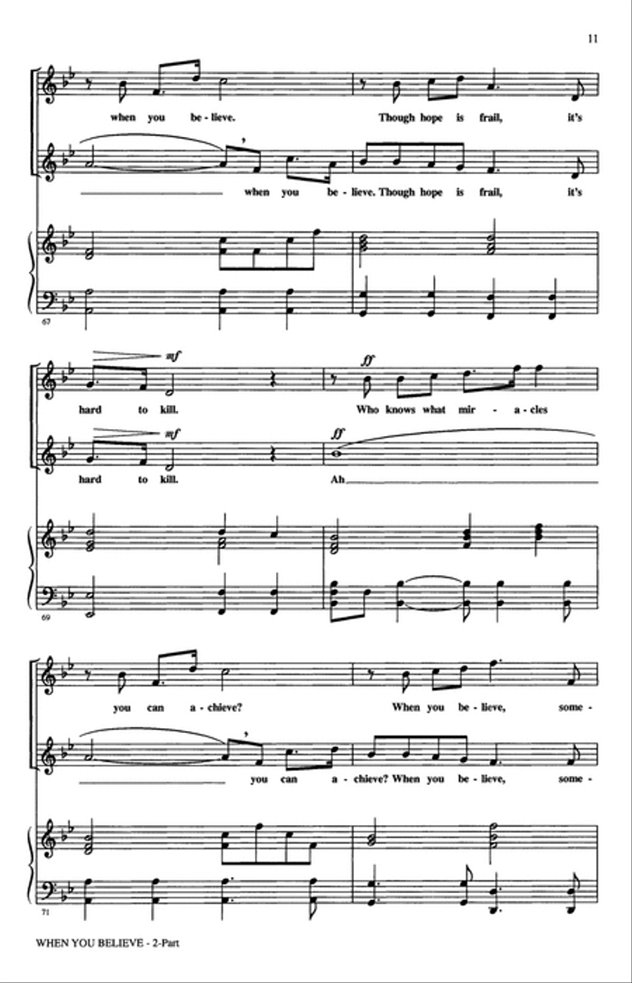 When You Believe (from The Prince Of Egypt) (arr. Audrey Snyder) 2-Part scores gallery preview page 9