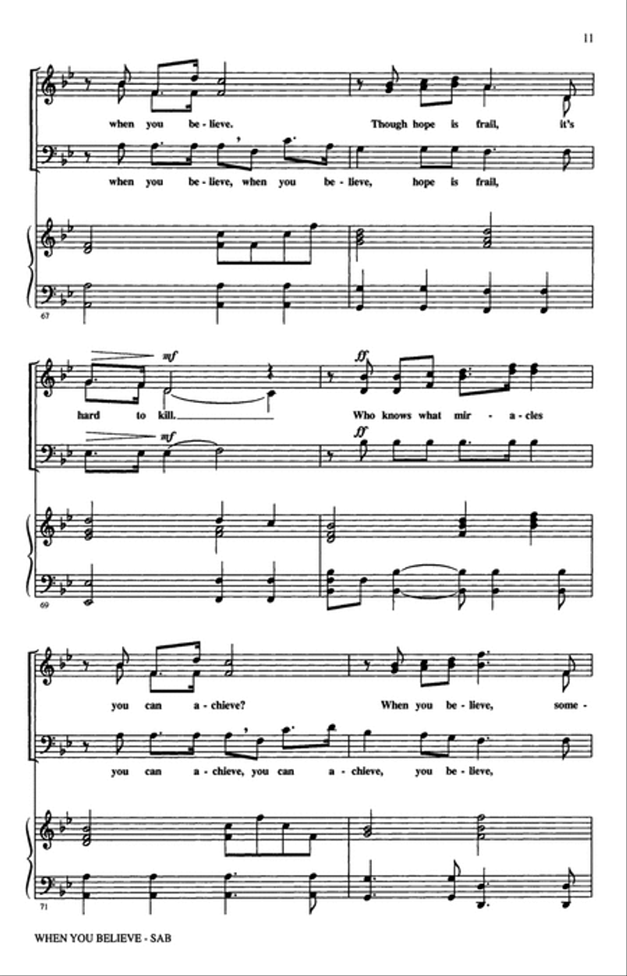 When You Believe (from The Prince Of Egypt) (arr. Audrey Snyder) 3-Part scores gallery preview page 9