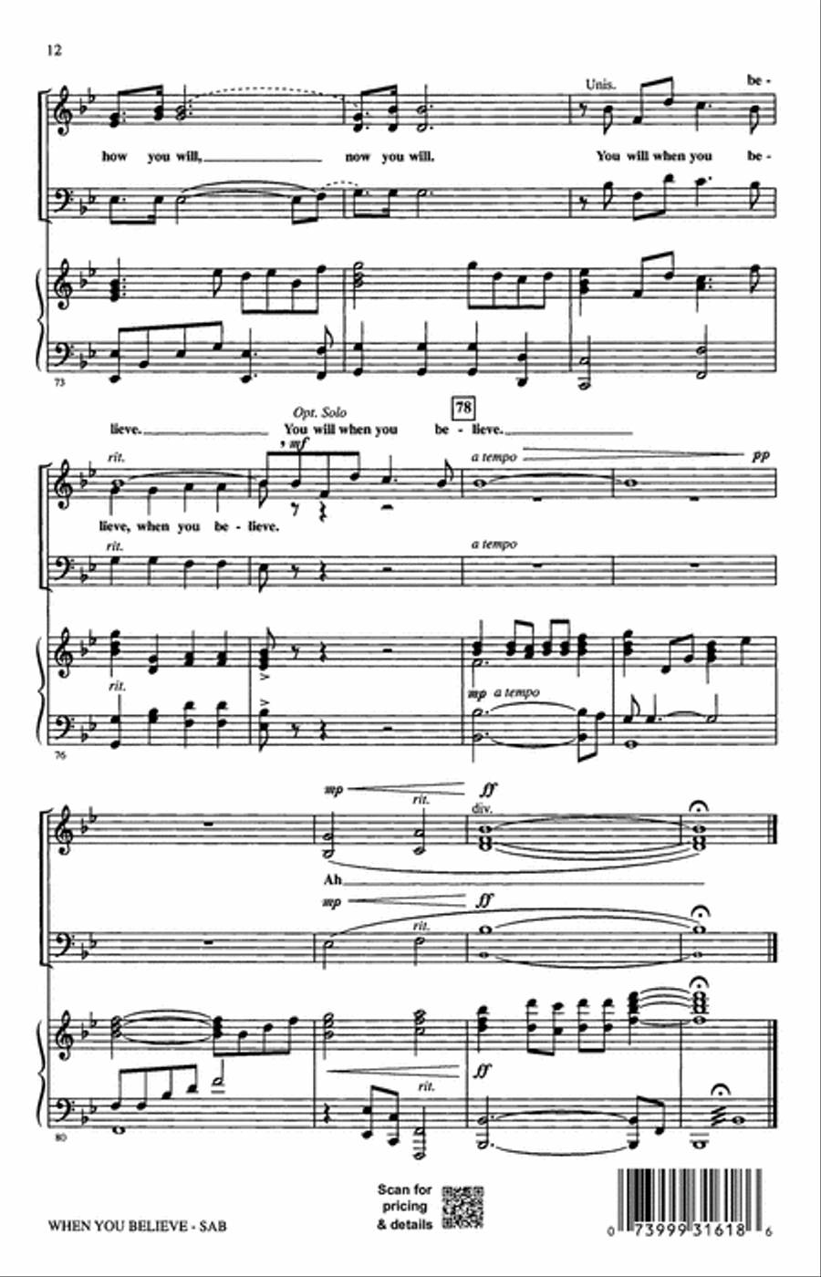 When You Believe (from The Prince Of Egypt) (arr. Audrey Snyder) 3-Part scores gallery preview page 10