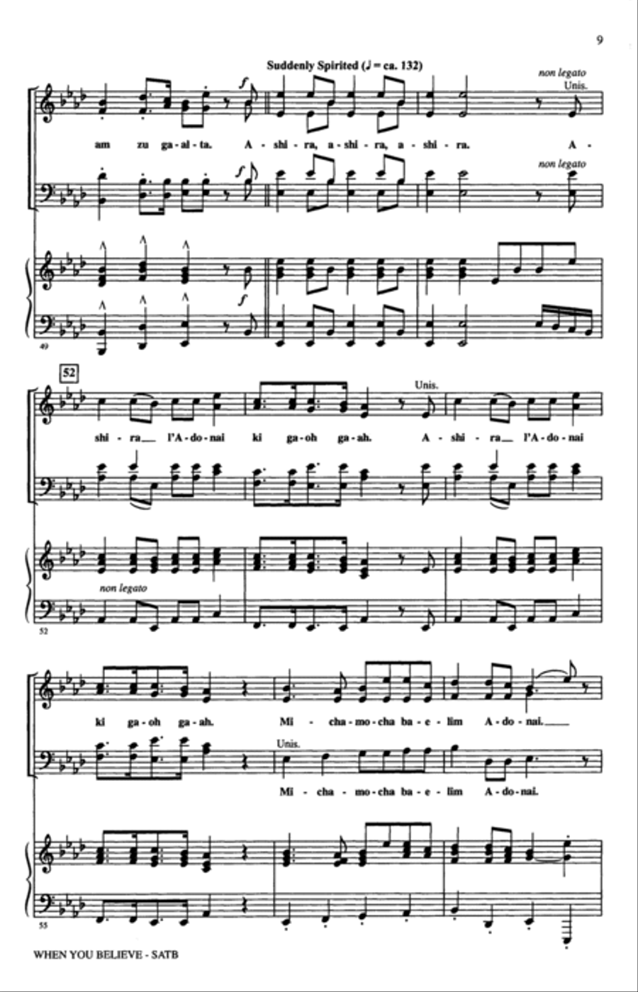 When You Believe (from The Prince Of Egypt) (arr. Audrey Snyder) 4-Part scores gallery preview page 7