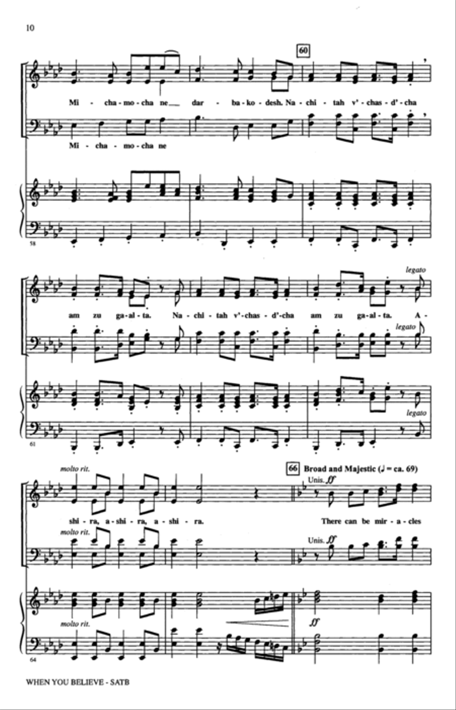 When You Believe (from The Prince Of Egypt) (arr. Audrey Snyder) 4-Part scores gallery preview page 8
