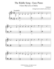 The Riddle Song (I Gave My Love a Cherry) for Easy Piano