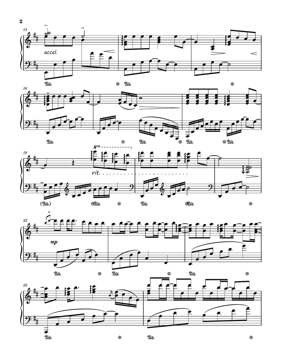 Across The Universe Piano Solo scores gallery preview page 2