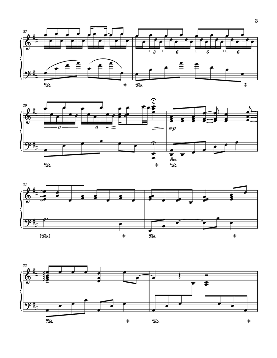 Across The Universe Piano Solo scores gallery preview page 3