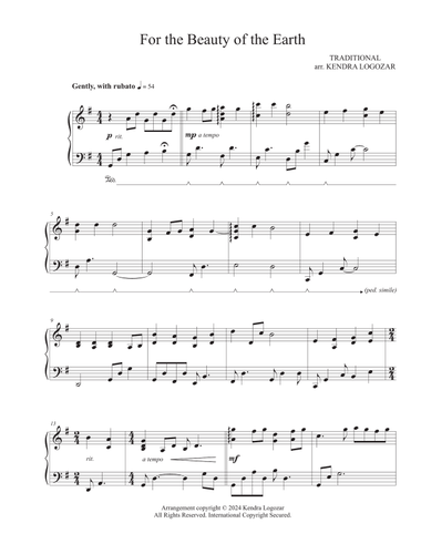 For The Beauty Of The Earth - Modern Hymn Arrangement