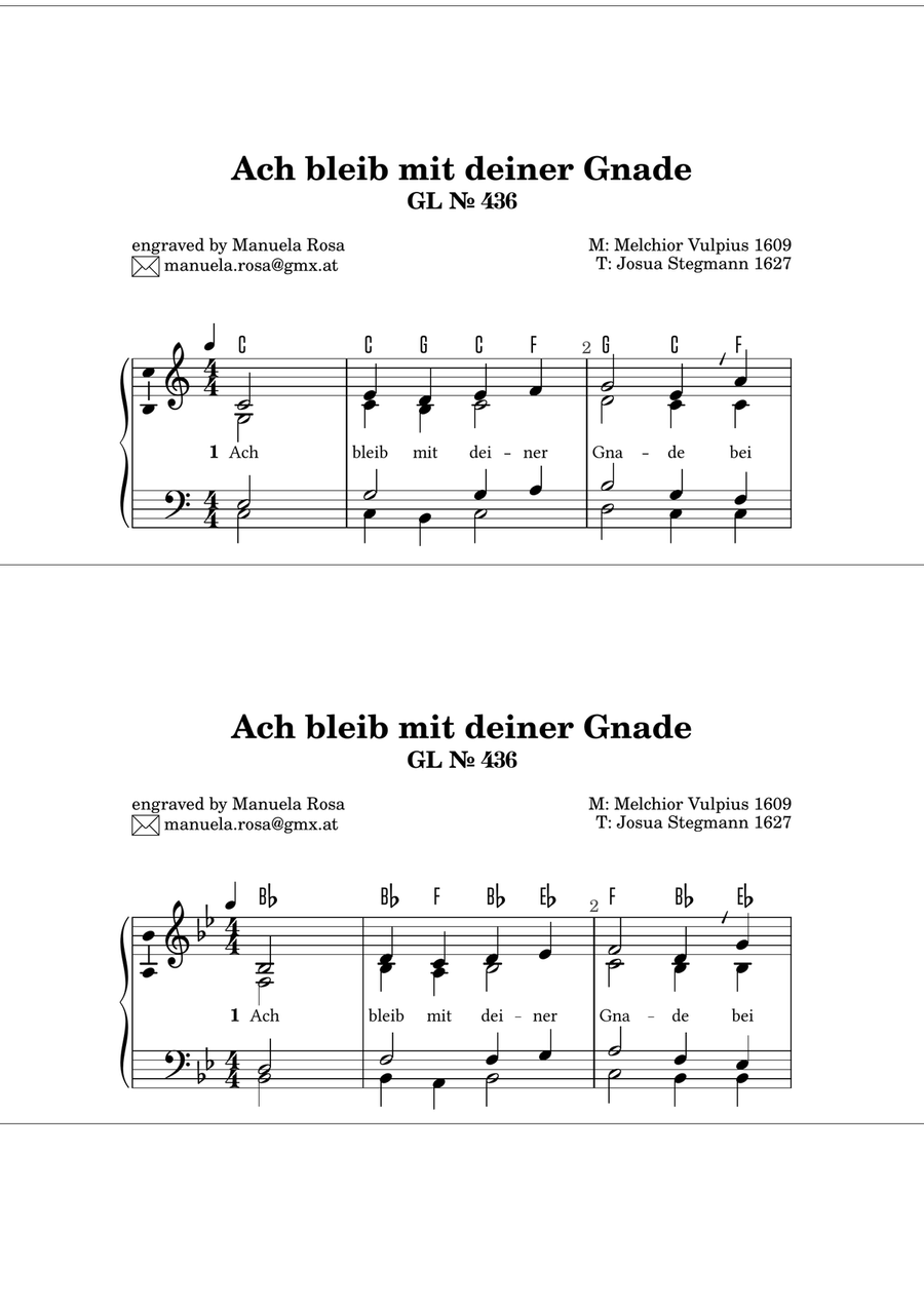 Ach bleib mit deiner Gnade (Gotteslob 436) Piano Method scores gallery preview page 4