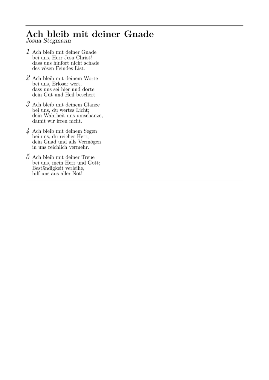 Ach bleib mit deiner Gnade (Gotteslob 436) Piano Method scores gallery preview page 5