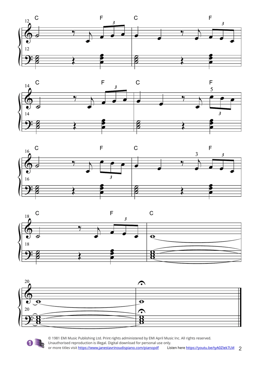 Chariots Of Fire Chariots Of Fire Easy Piano scores gallery preview page 2