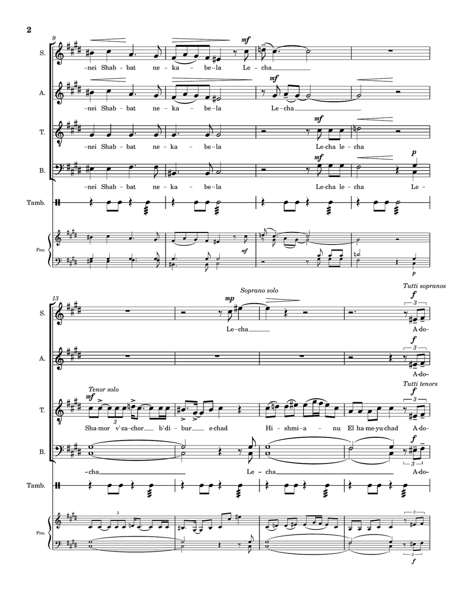 Lecha dodi Lecha dodi Divisi scores gallery preview page 4