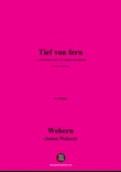Webern-Tief von fern,in A Major