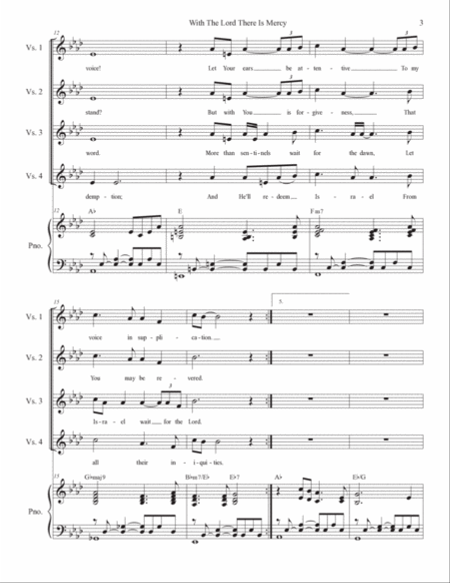 Psalms for the 10th Sunday in Ordinary Time through the Assumption (Year B) (Vocal solo) Voice Solo scores gallery preview page 3