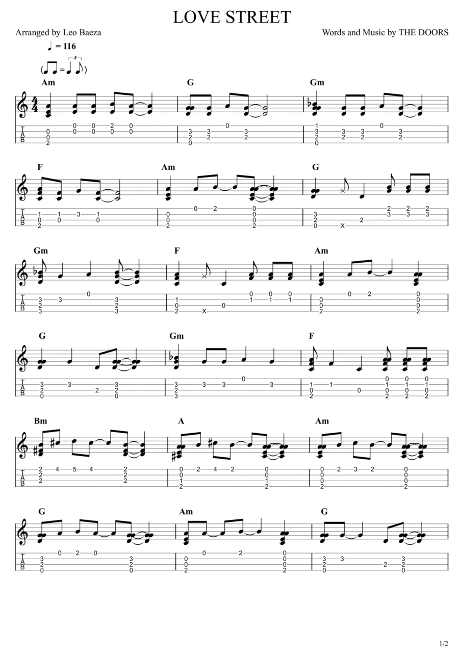Love Street Ukulele scores gallery preview page 1