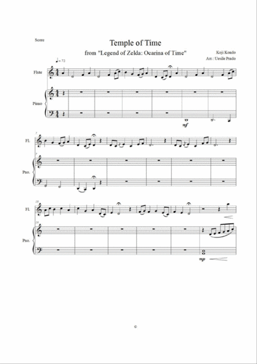 The Legend Of Zelda Flute scores gallery preview page 2
