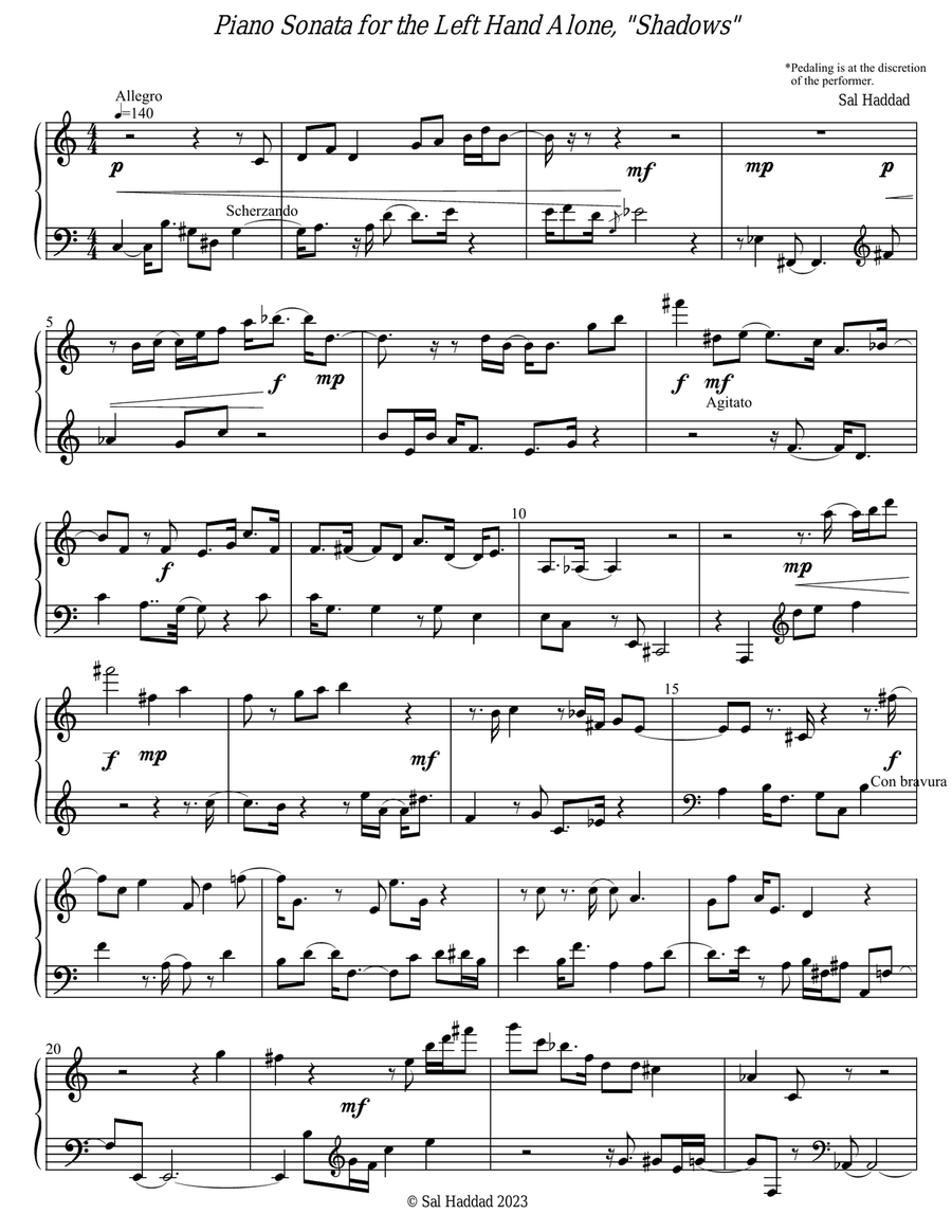Piano Sonata for the Left Hand Alone, 