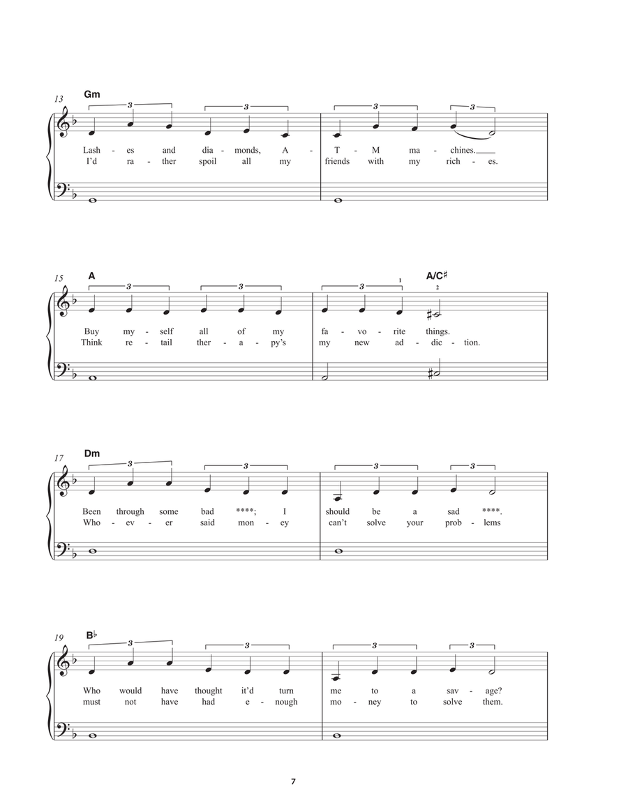 7 Rings 7 Rings Easy Piano scores gallery preview page 2
