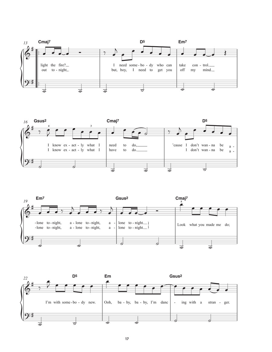 Dancing With A Stranger Dancing With A Stranger Easy Piano scores gallery preview page 2