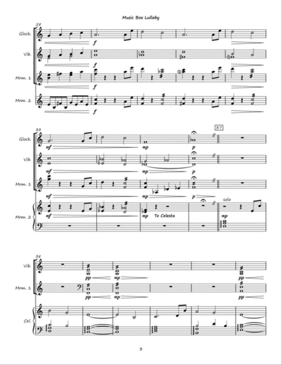 Music Box Lullaby Chamber Music scores gallery preview page 3