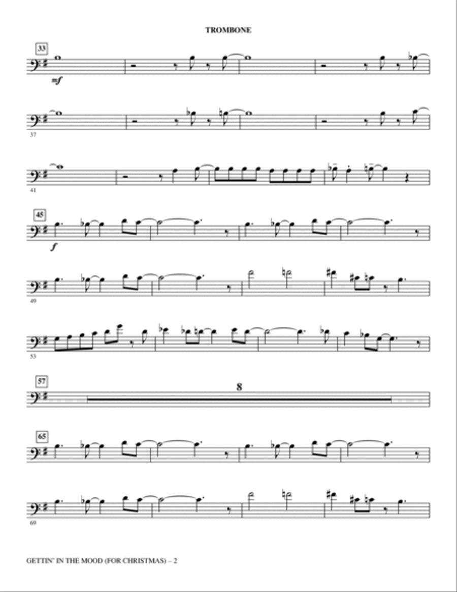 Gettin' in the Mood (For Christmas) (arr. Roger Emerson) - Trombone Choir scores gallery preview page 2