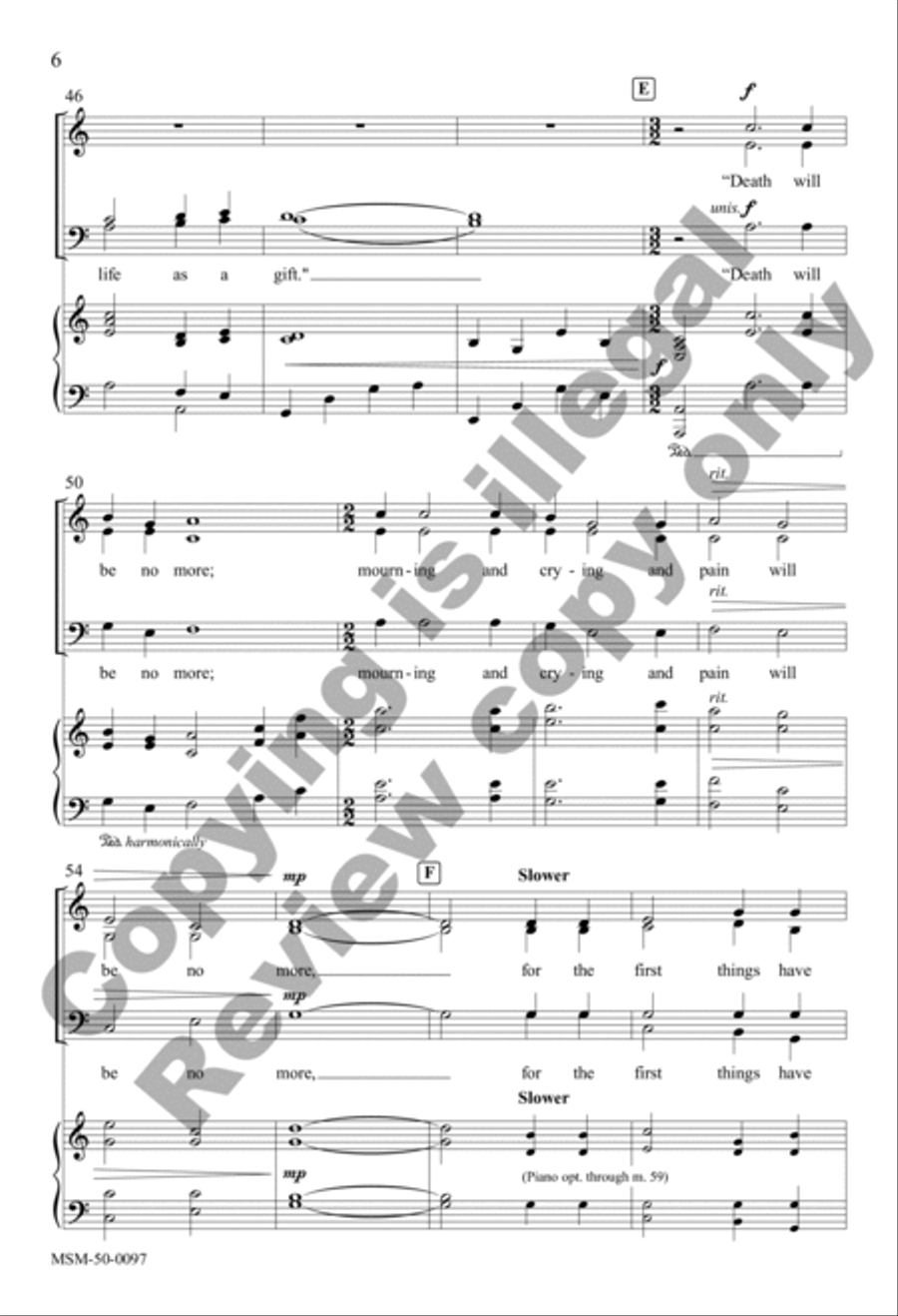 I Am the Alpha and the Omega (Choral Score) 4-Part scores gallery preview page 6