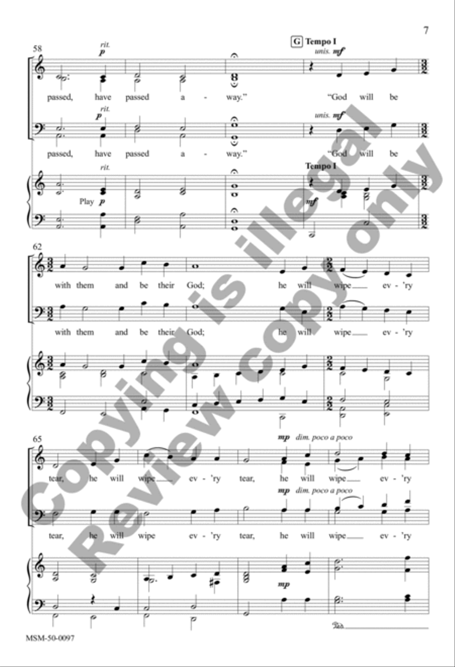 I Am the Alpha and the Omega (Choral Score) 4-Part scores gallery preview page 7