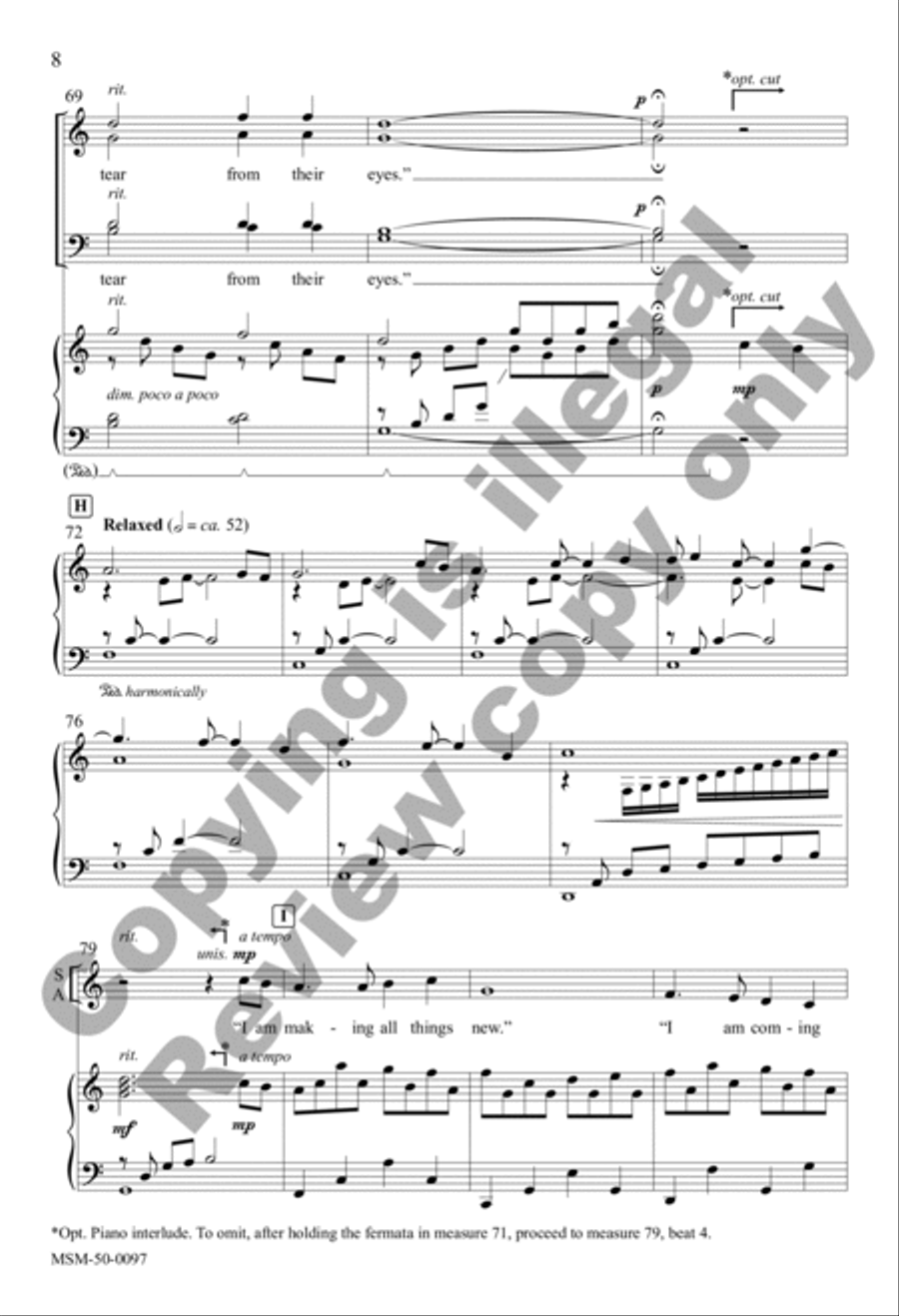 I Am the Alpha and the Omega (Choral Score) 4-Part scores gallery preview page 8