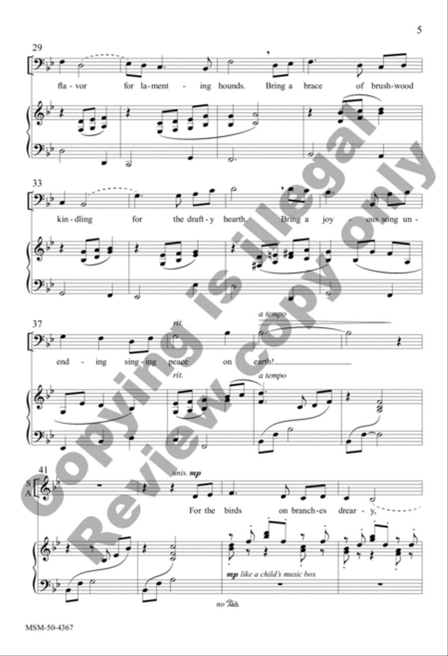Whosoever on the Night of Christ's Nativity 4-Part scores gallery preview page 5