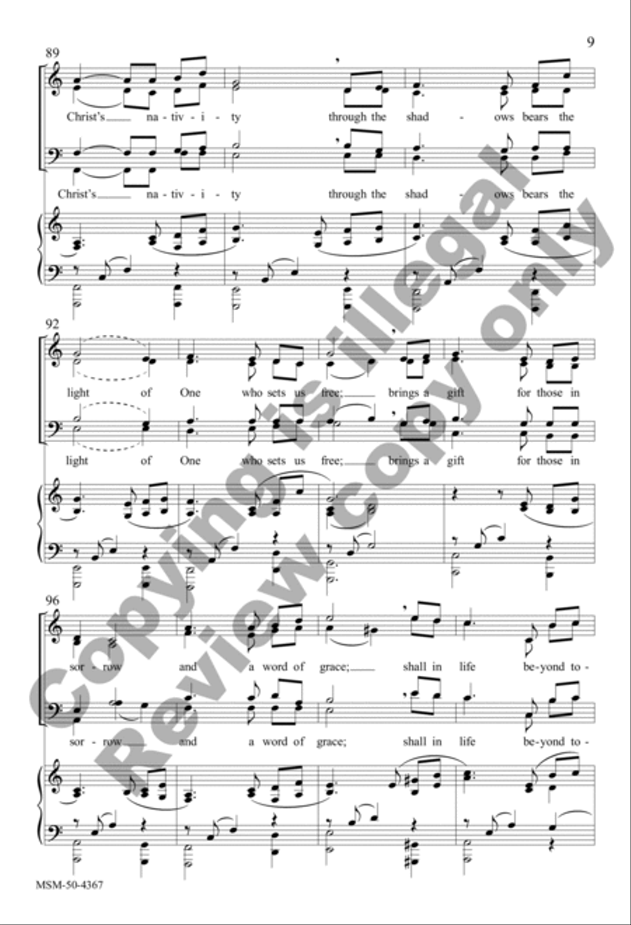 Whosoever on the Night of Christ's Nativity 4-Part scores gallery preview page 9