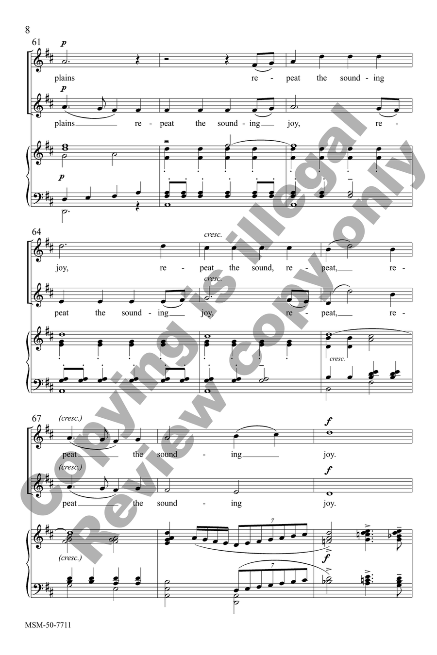 Joy to the World (Choral Score) 4-Part scores gallery preview page 7