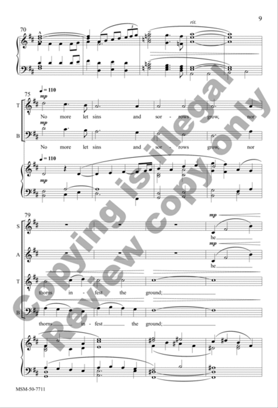 Joy to the World (Choral Score) 4-Part scores gallery preview page 8