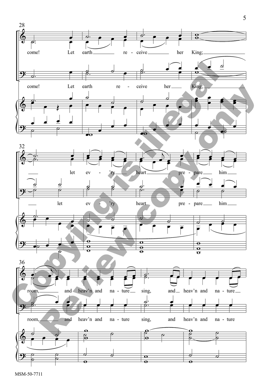 Joy to the World (Choral Score) 4-Part scores gallery preview page 4