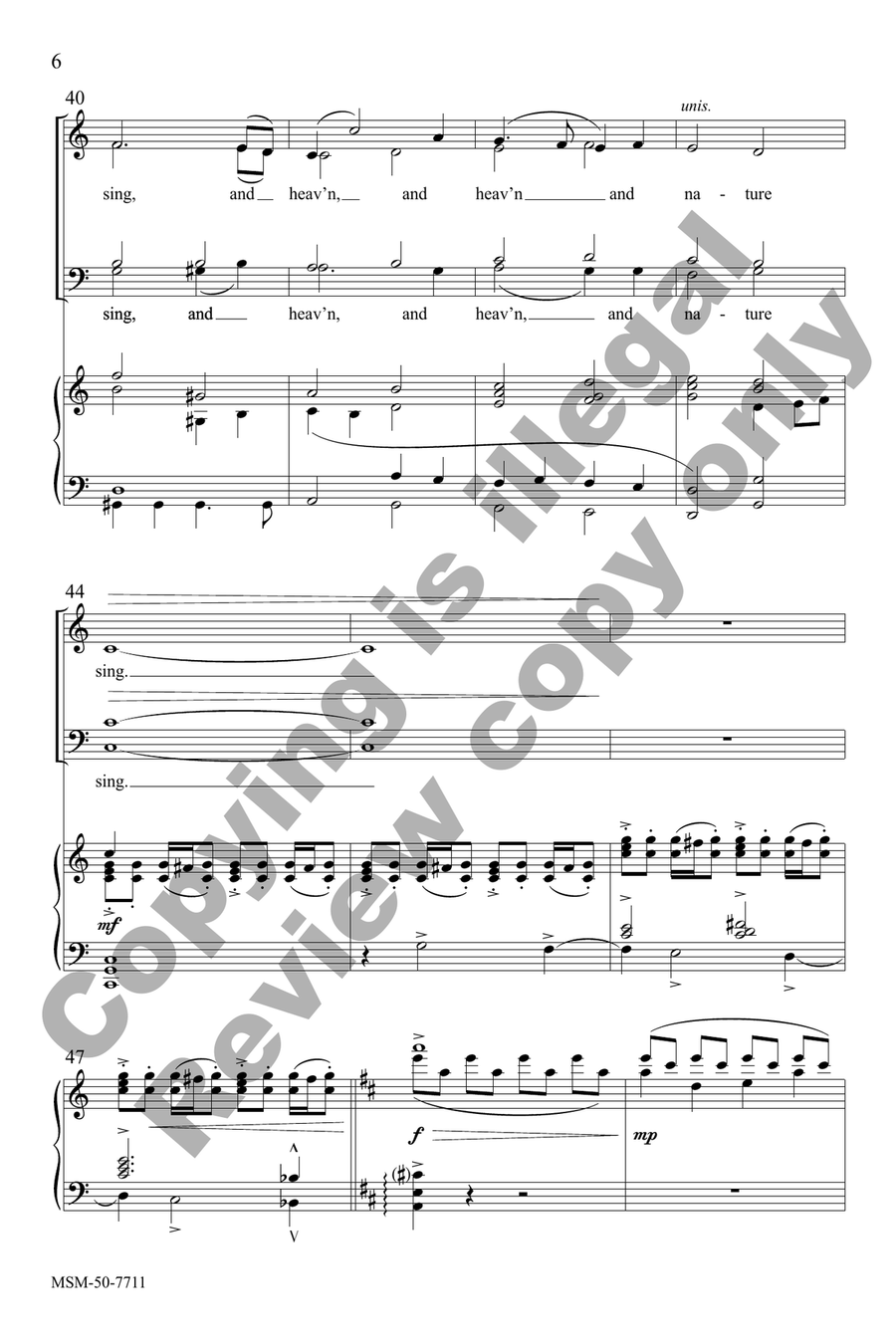 Joy to the World (Choral Score) 4-Part scores gallery preview page 5