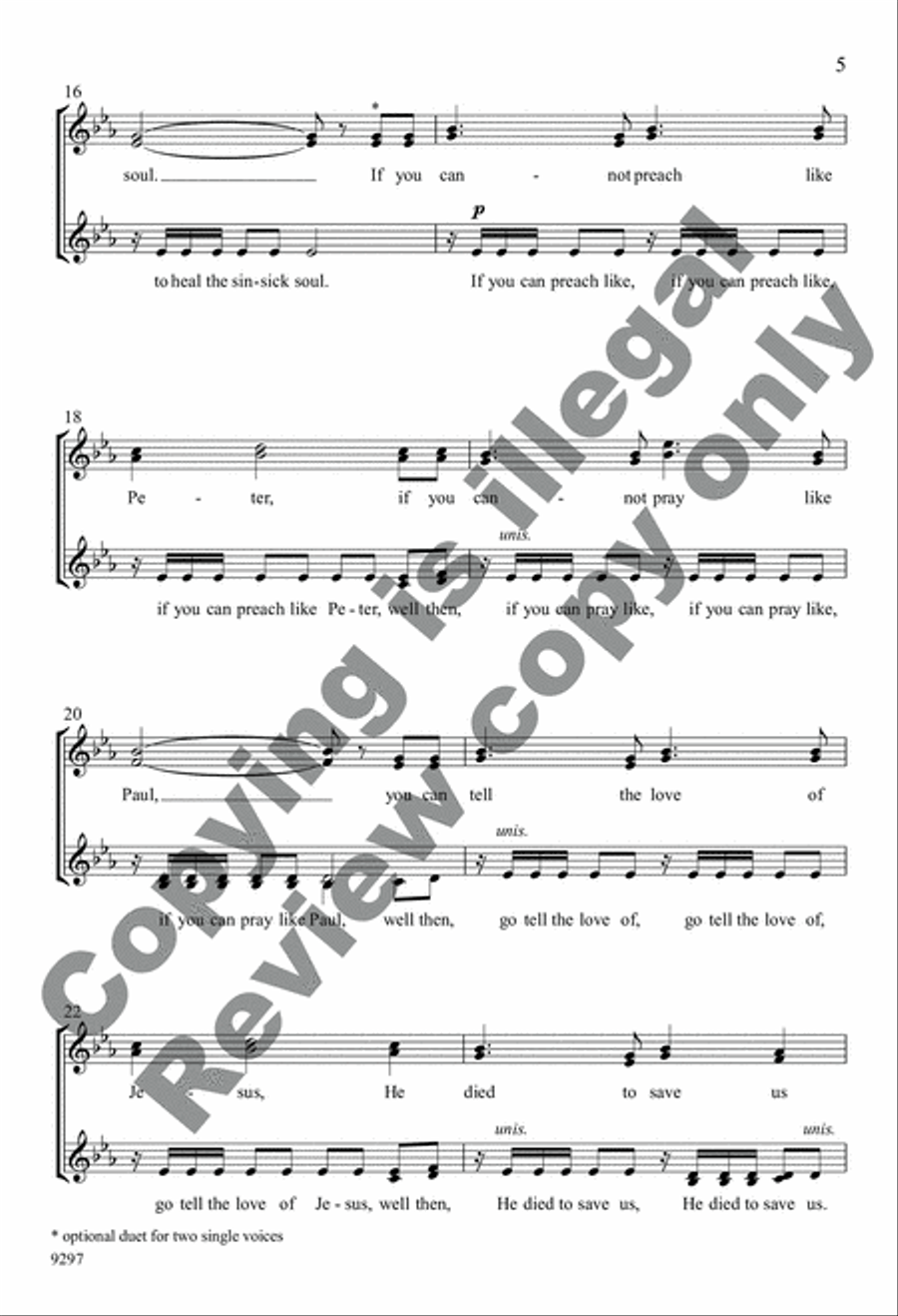 There Is a Balm in Gilead 4-Part scores gallery preview page 5