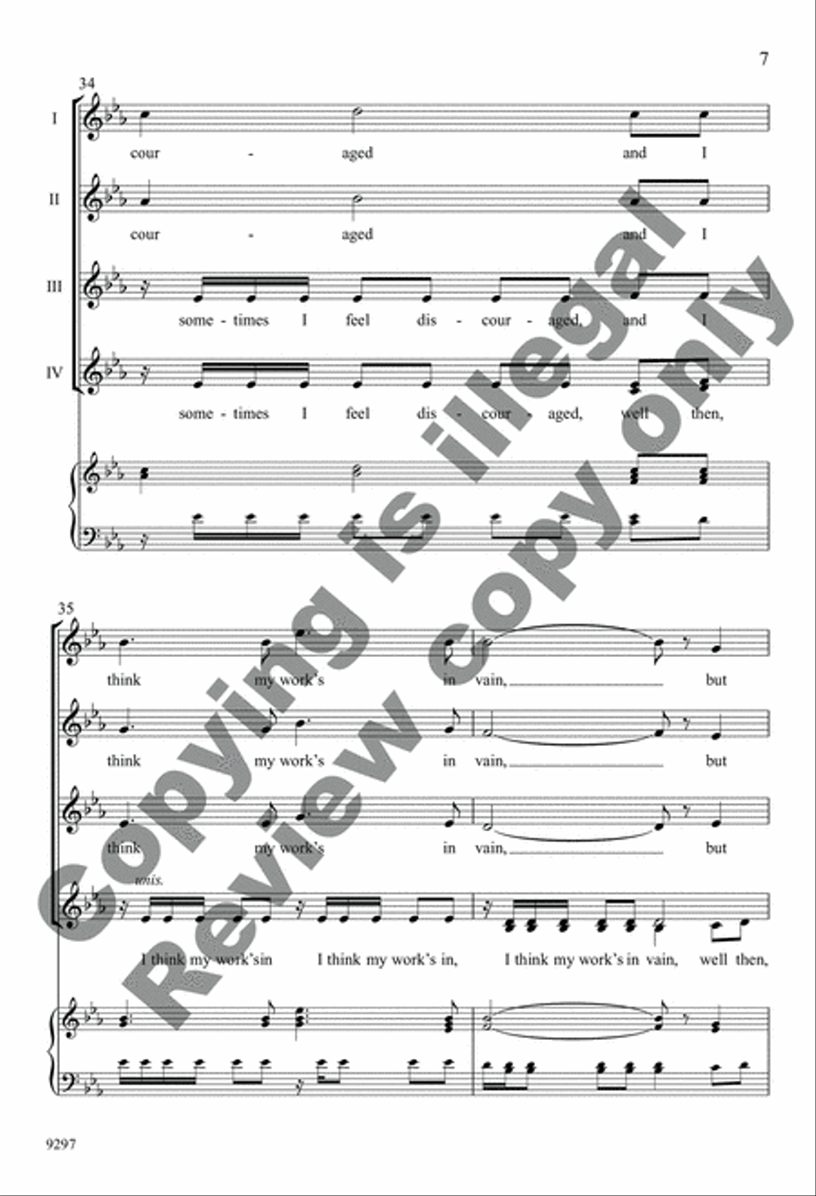 There Is a Balm in Gilead 4-Part scores gallery preview page 7