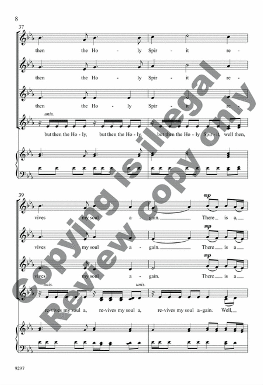 There Is a Balm in Gilead 4-Part scores gallery preview page 8