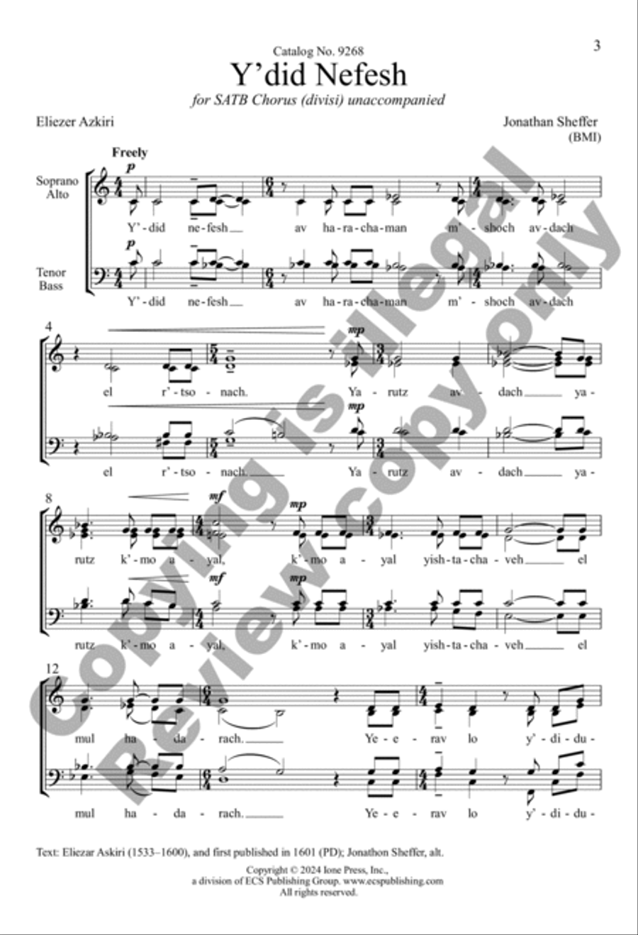 Y'did Nefesh Y'did Nefesh Divisi scores gallery preview page 3