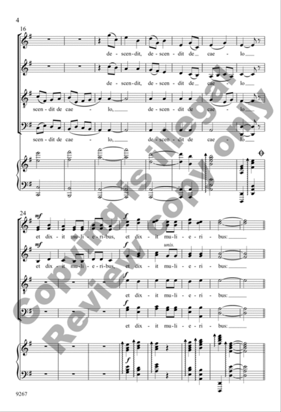 Angelus Domini (Choral Score) 4-Part scores gallery preview page 4