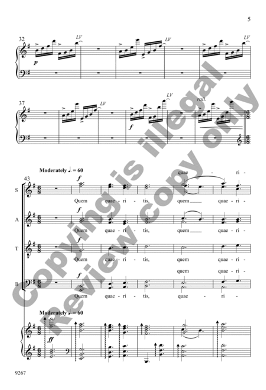 Angelus Domini (Choral Score) 4-Part scores gallery preview page 5