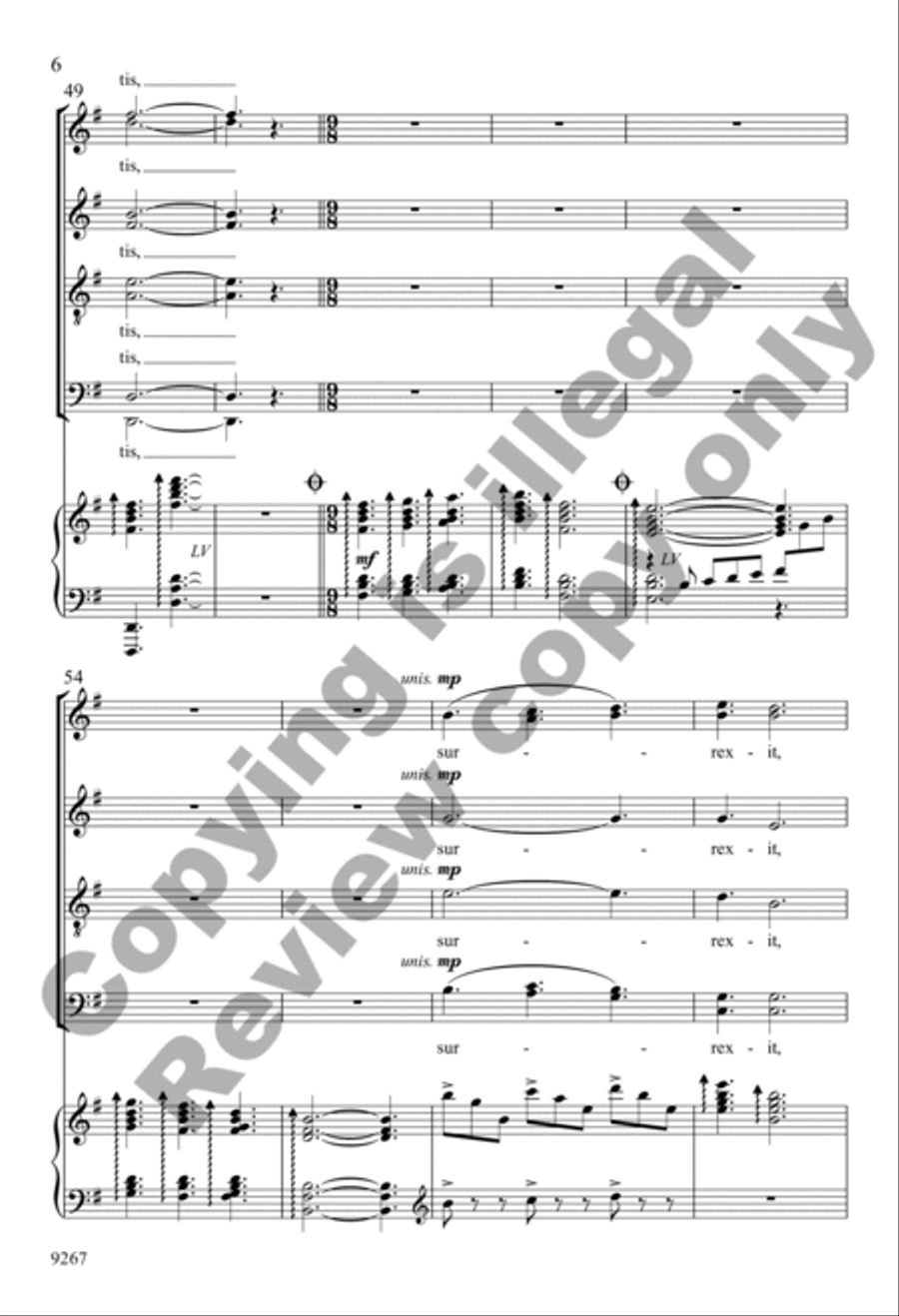 Angelus Domini (Choral Score) 4-Part scores gallery preview page 6
